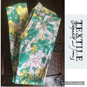 Textile Elizabeth and James x Deb Floral Skinny Jeans USA Sz 24